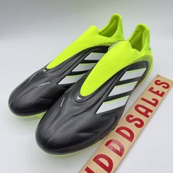 Adidas Copa Pure 3 Elite Laceless FG Cleats JH6302 Black Lucid Lemon Men’s Sizes