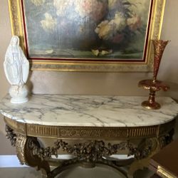 Marble Top Sofa/entry Table