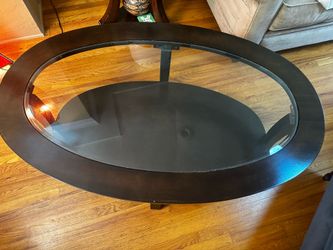 Glass top coffee table