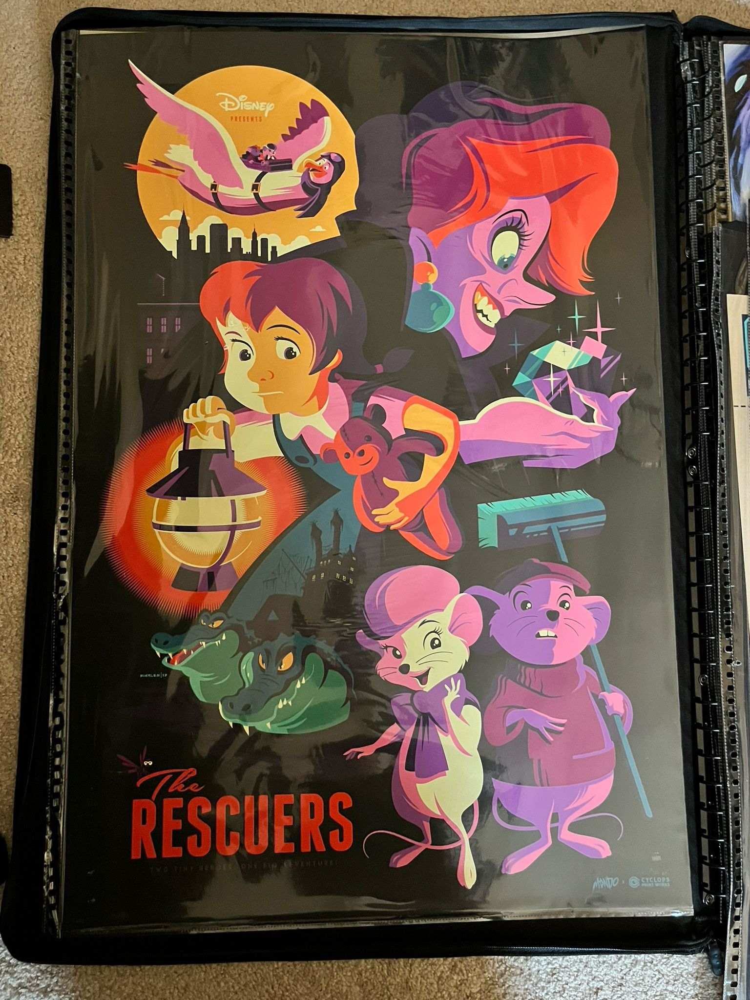 The Rescuers - Tom Whalen A/P Movie Poster - Autographed And Numbered #14/21