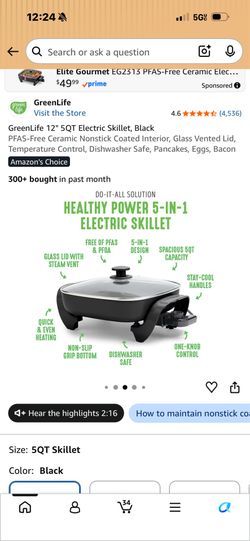 Electric skillet