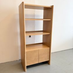 Article Torme 34" Bookcase with Storage In White Oak