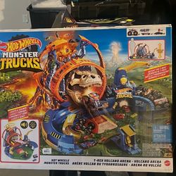 Hot Wheels, Monster Truck /T-Rex volcano Arena