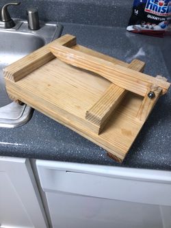 Wooden tortilla press