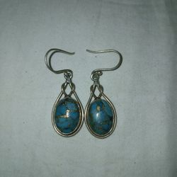 925 Sterling Silver Turquoise earrings 
