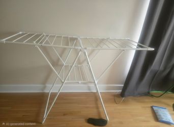 White Foldable Clothes Drying Rack