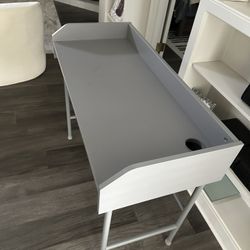 Grey ikea desk 