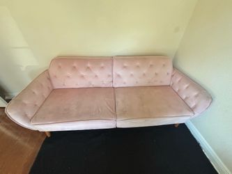 Baby pink futon