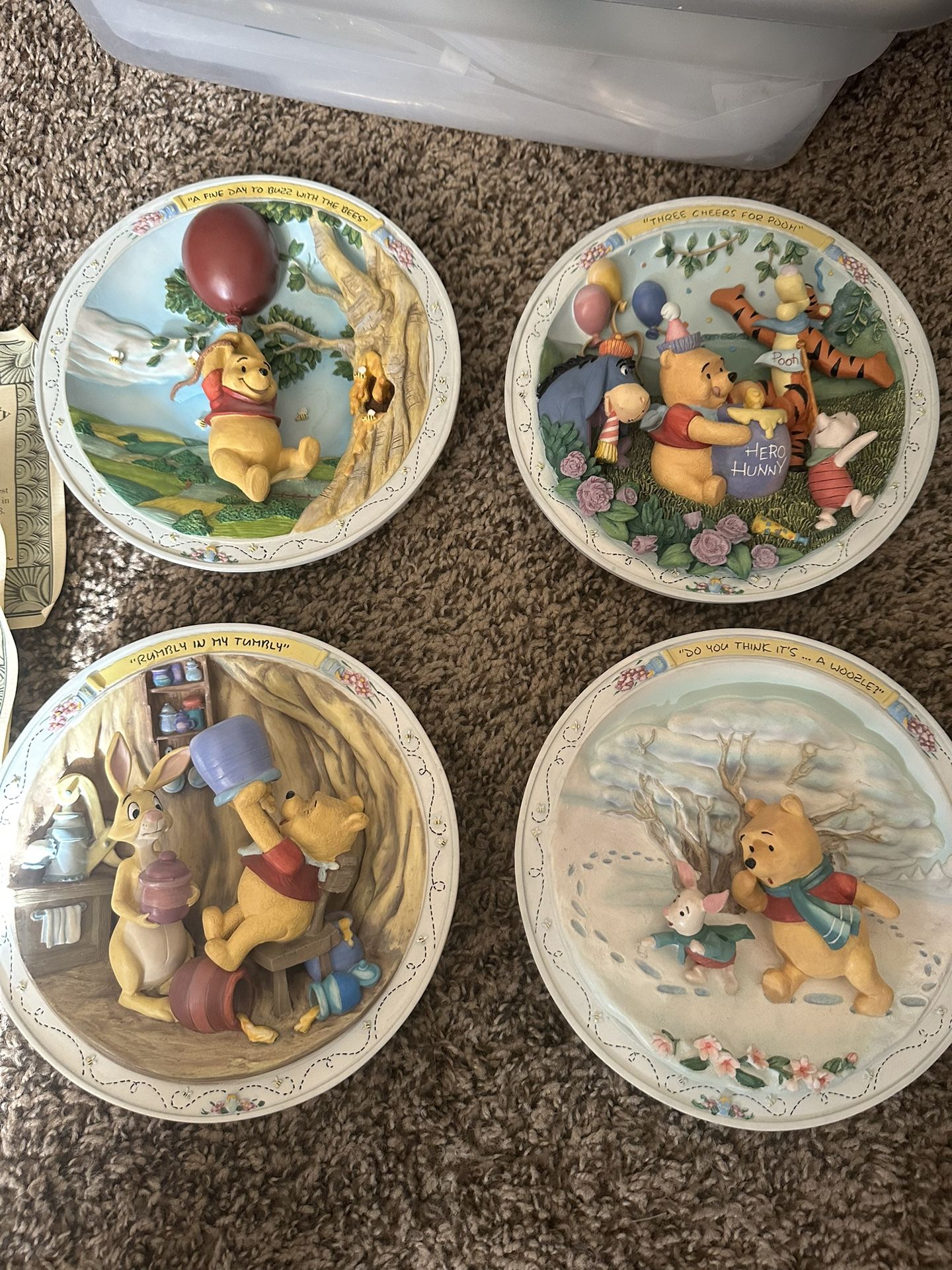 Winnie The Pooh 3D Wall Plates