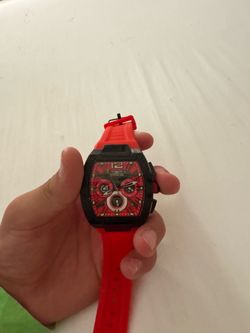 Invicta Chronograph Watch Red and Black