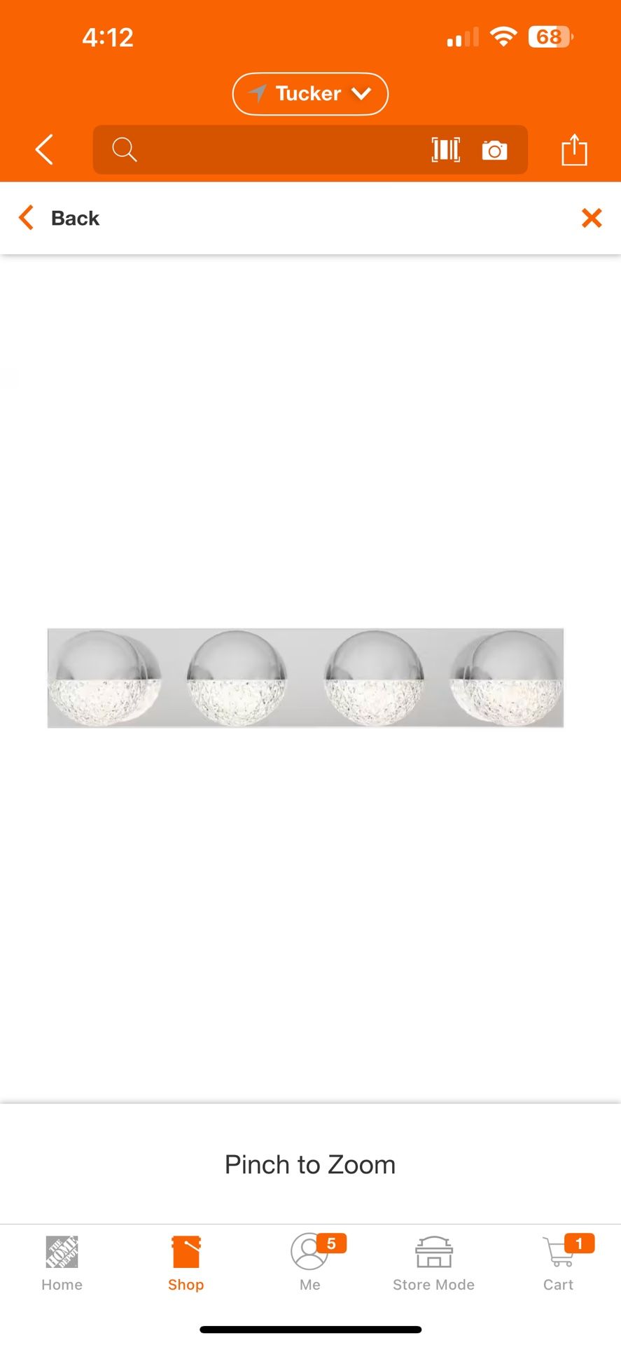 Carat 27 in. 4-Light Chrome Modern Integrated LED Vanity Light Bar for Bathroom