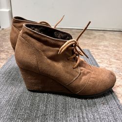Brown Wedges Shoes , Size 7