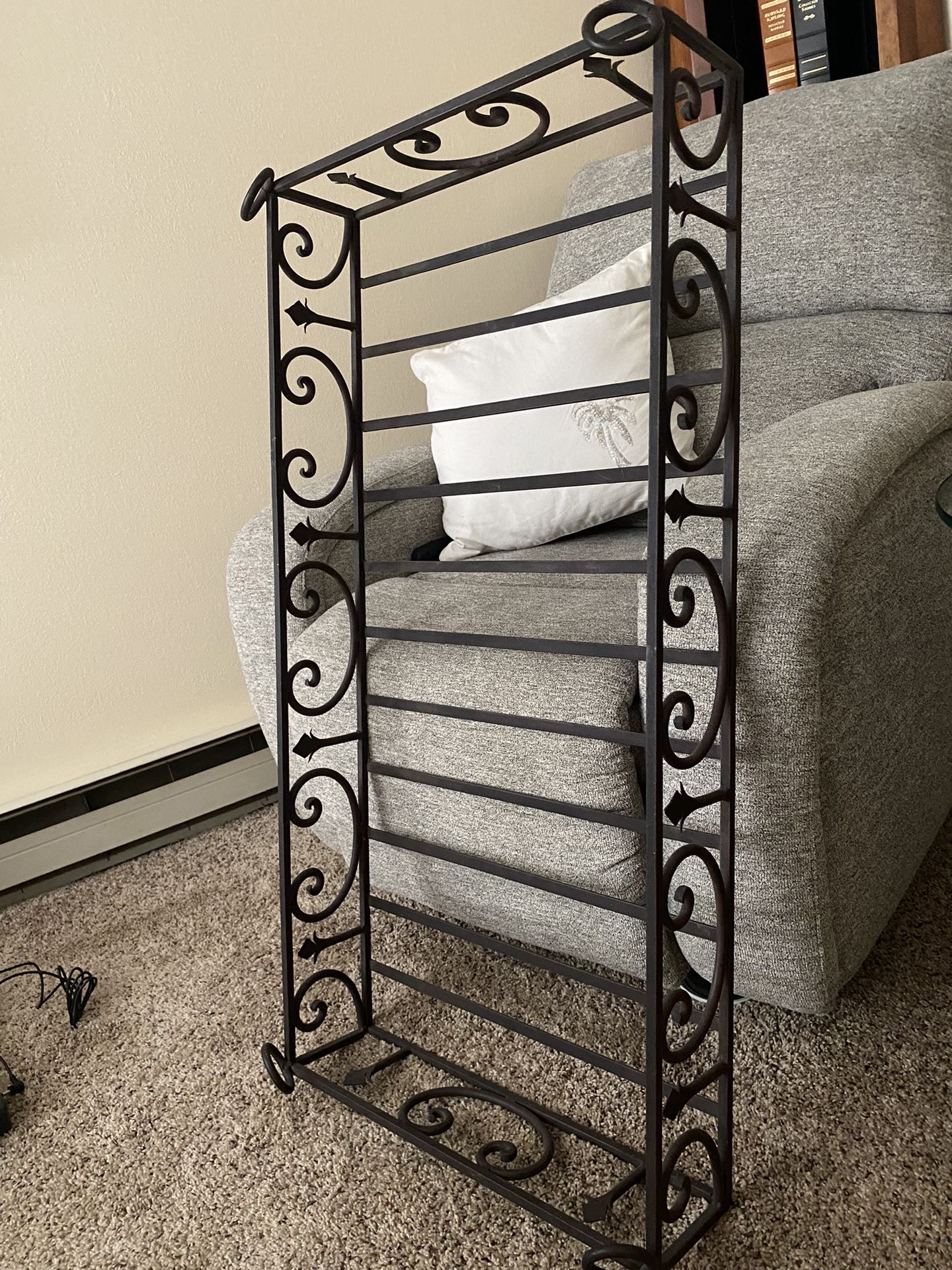 Hand Forged Wrought Iron Pot Rack For Ceiling 