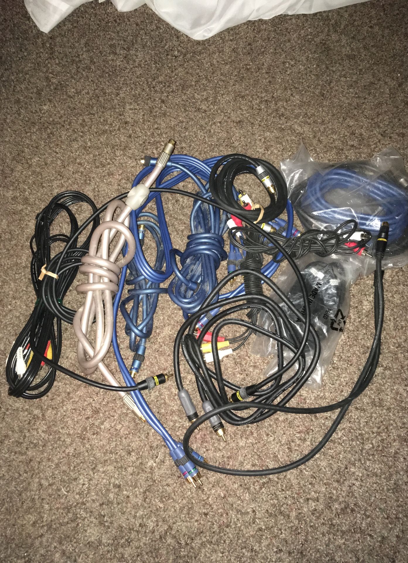 Monster cables and other misc cables audio svideo etc