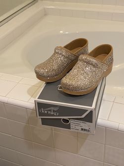 Dansko Professional Glitter Clogs Champagne Size 37