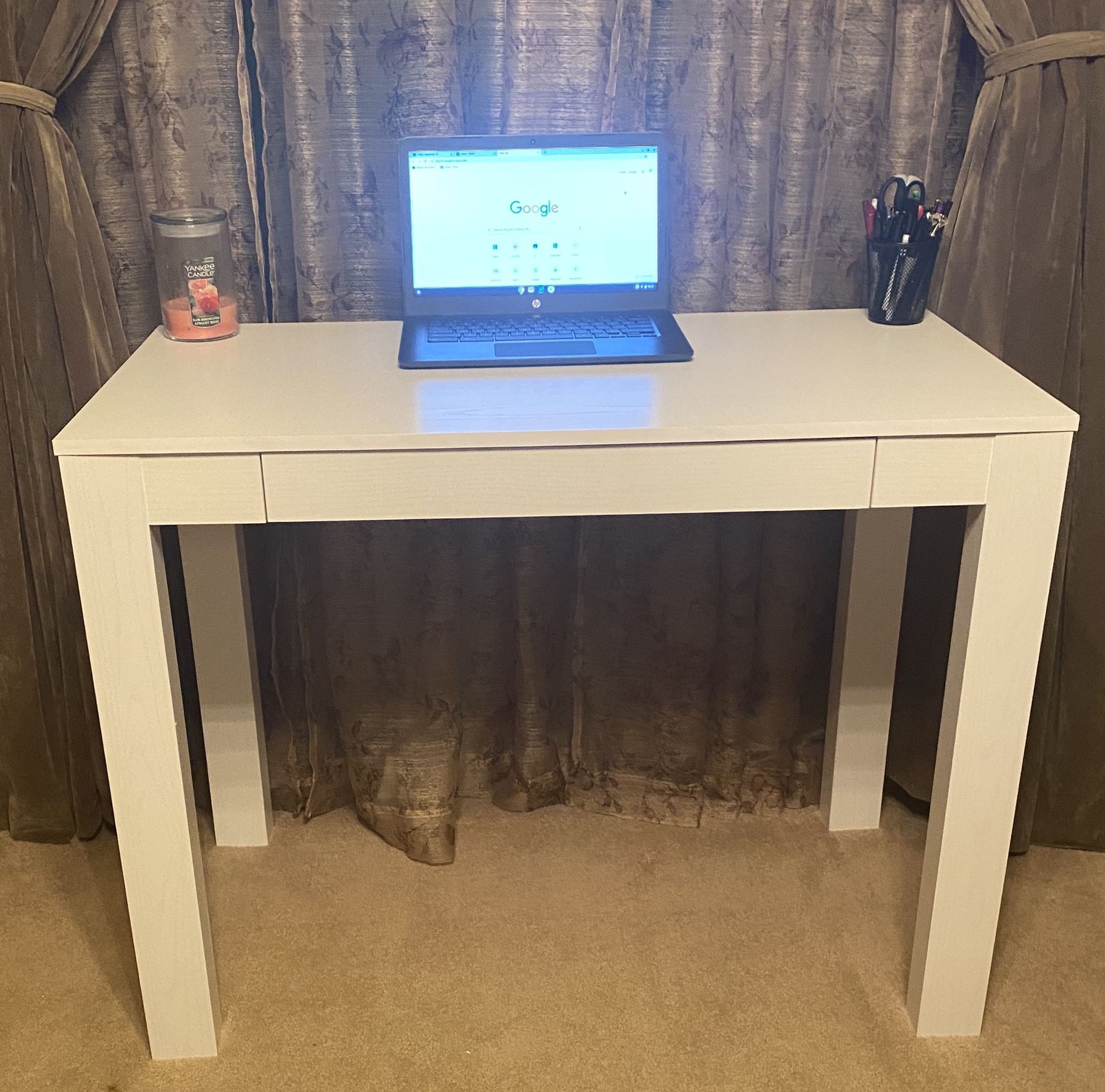 White Desk with Drawer - New!