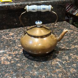 Vintage French Copper Tea Pot