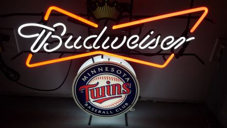 Budweiser twins neon