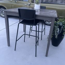 High Table And Two Chairs 