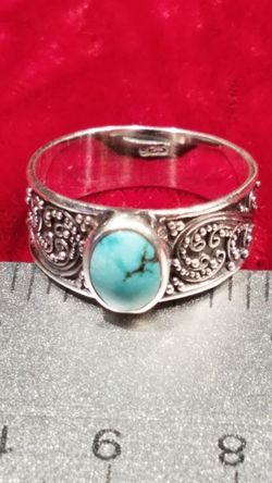 "NEW" Sterling silver turquoise ring