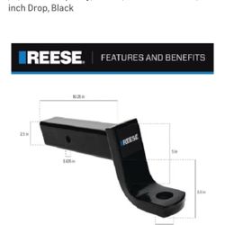Reese (contact info removed) Class V Heavy Duty Ball Mount ,13,000 lbs. Capacity, Fits 2-1/2 inches Receiver, 5 inch Drop, Black