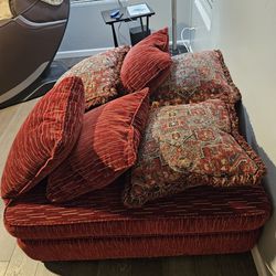Like New Accent Pillows and Huge Ottoman