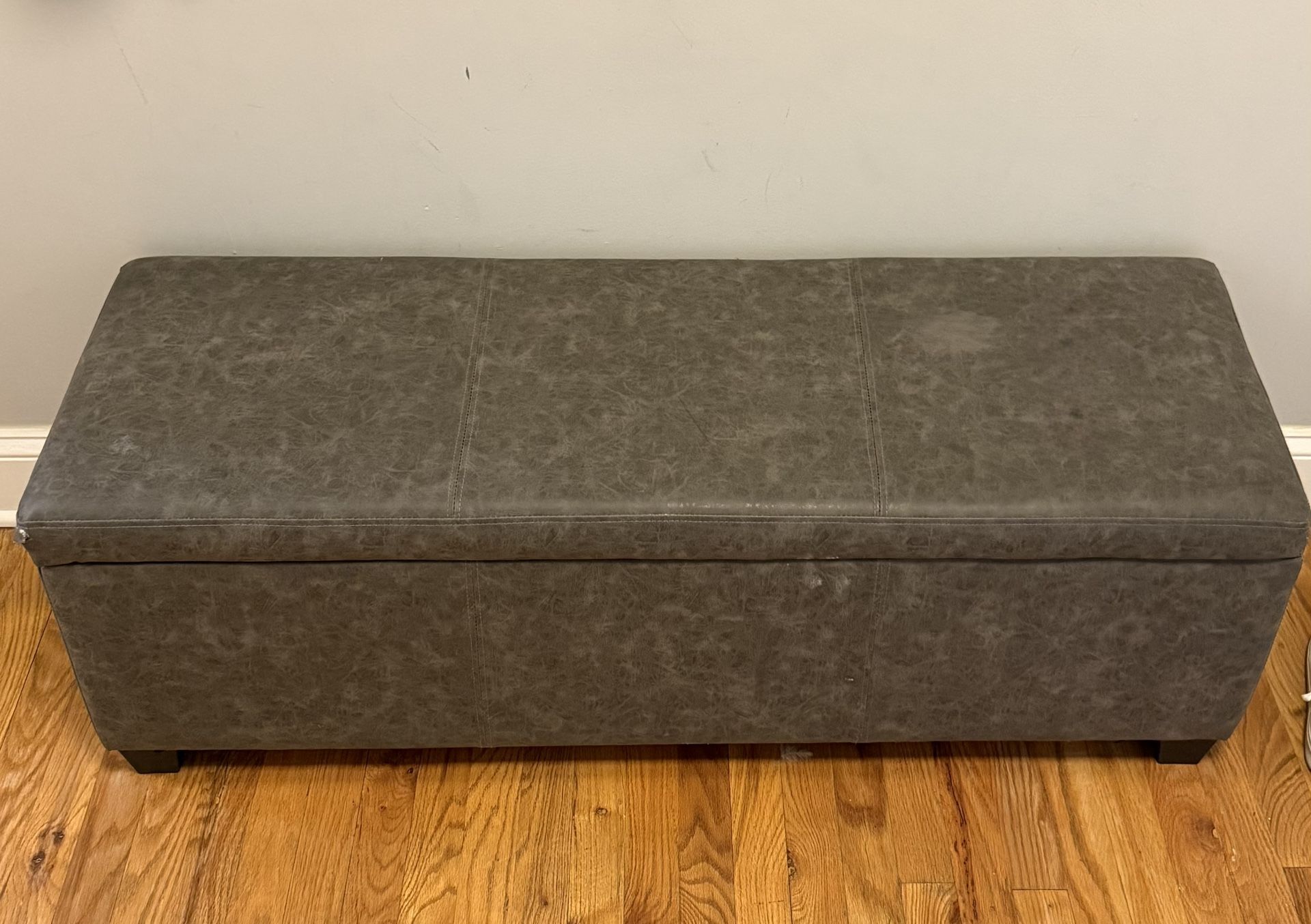 Grey Storage Bench