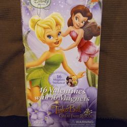 VTG Disney Tinkerbell & the Great Fairy Rescue Valentine Cards w/16 Mini Magnets