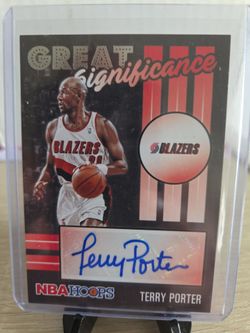 Blazers  Terry  Porter certified  Autograph  Card