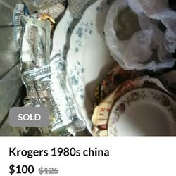 Krogers 1980s china Nice With Alot Of Crystal