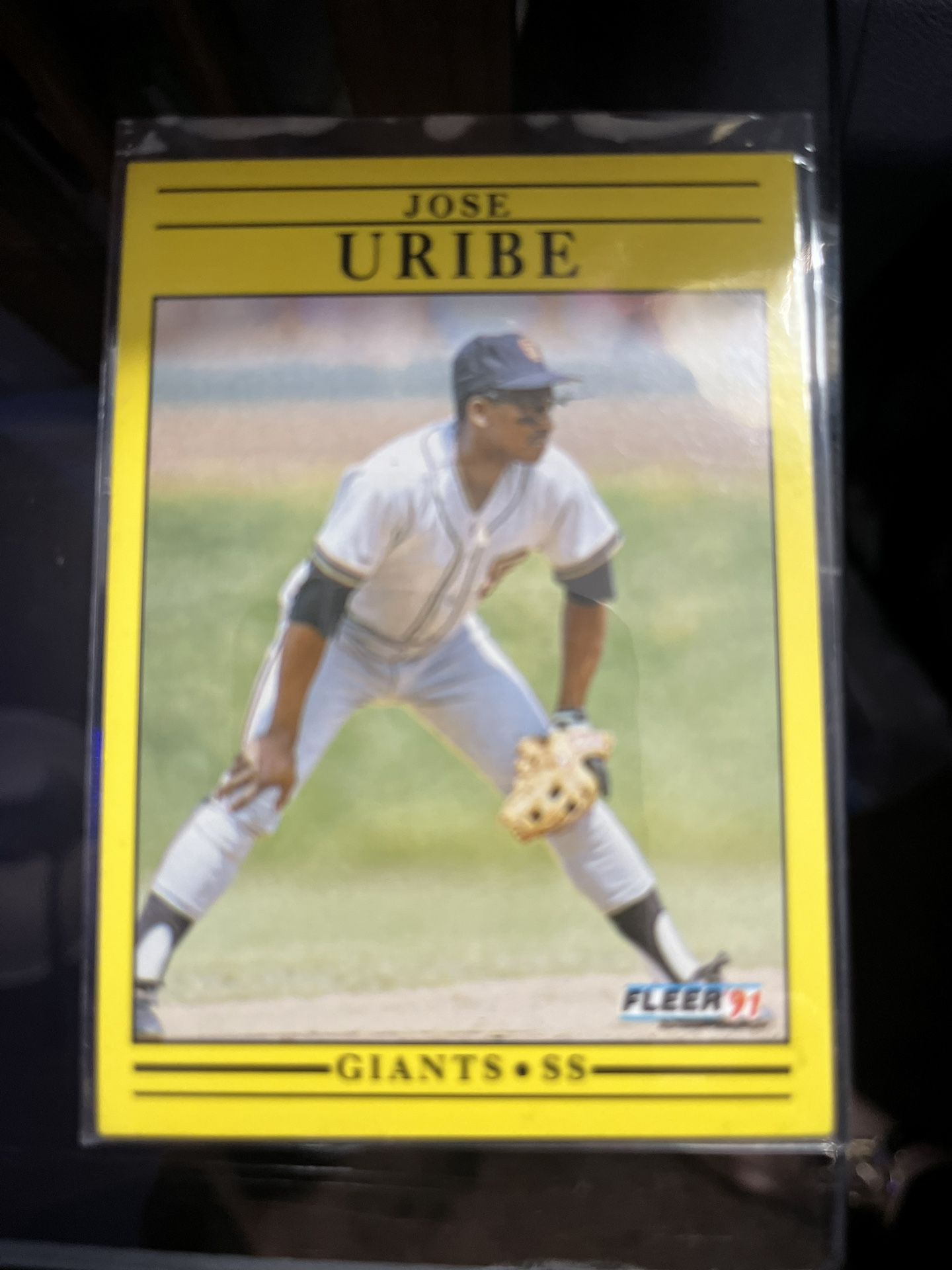 1991 Fleer Jose Uribe *ERROR CARD DOB***