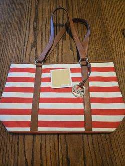Michael Kors Canvas and Leather Bag Purse