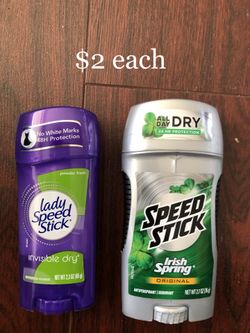 Speed Stick Deodorant $2 each