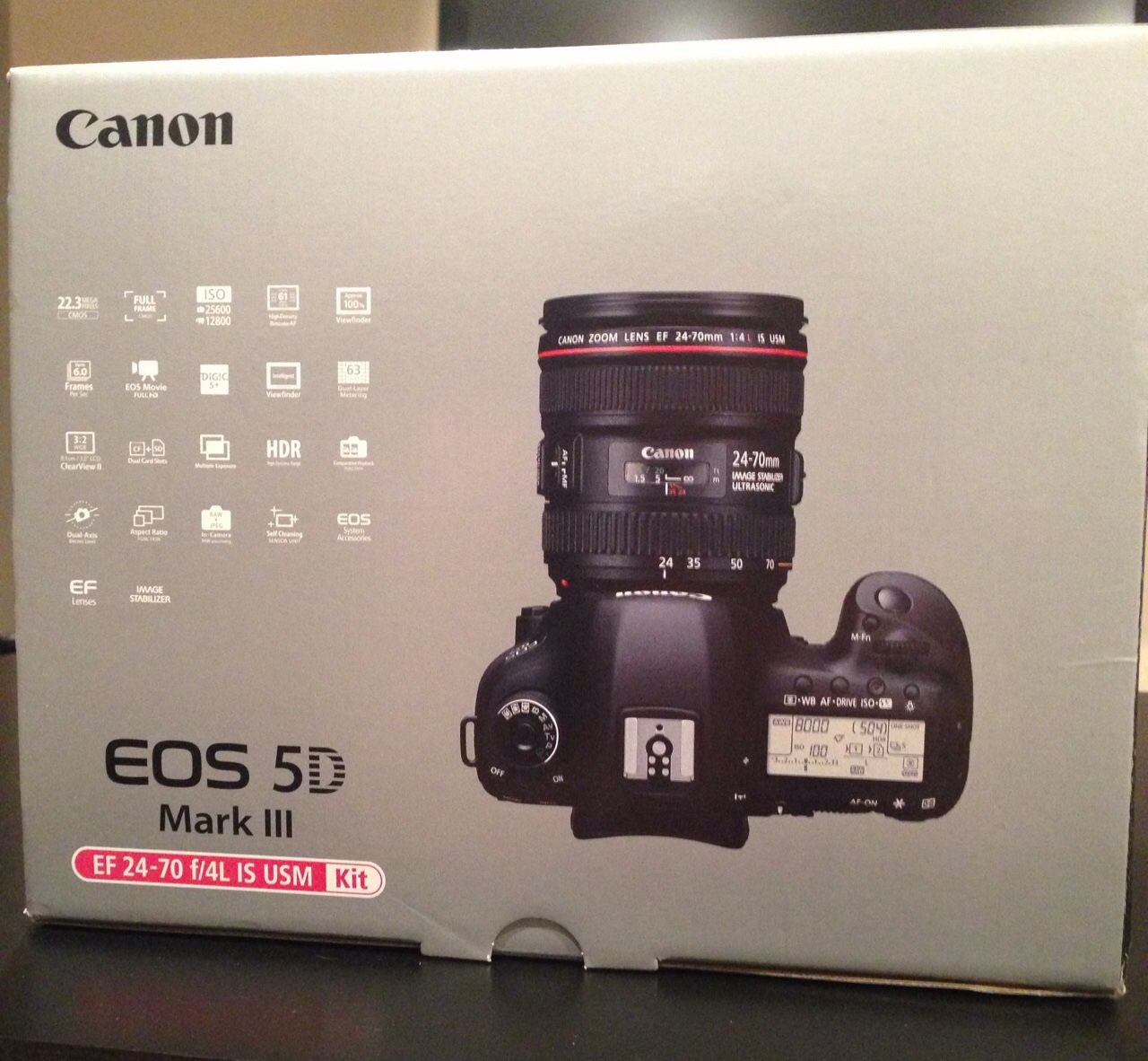 Brand new Canon EOS 5D mark III , EF 24-70 f/4L IS USM (KIT) Never used with box , brand new