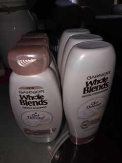 3 sets (6 bottles) for $15 FIRM! Garnier Whole Blends Oat Delicacy Shampoo & Conditioner  12.5 fl sets. Pick up in Garland 75042 by appointment.
