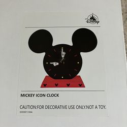 Mickey Mouse Disney Park Clock NIB