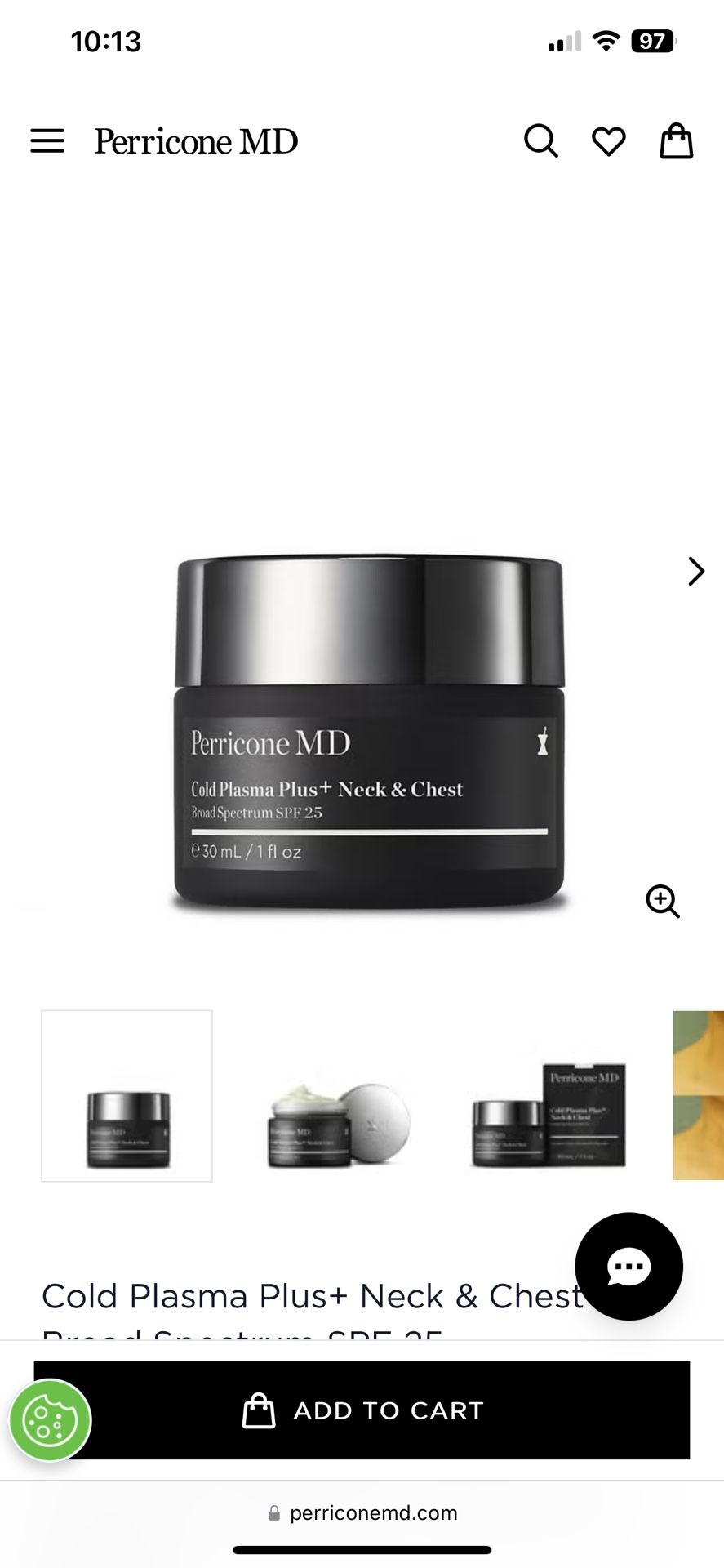 NEW PERRICONE MD Cold Plasma Plus+ Neck and Chest Cream, sealed 1 OZ