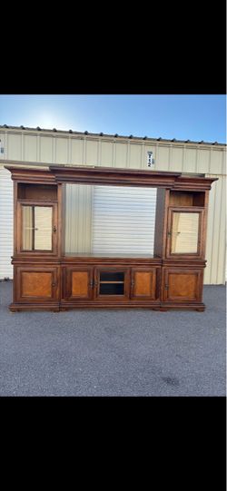 Brown Wooden Entertainment Center/TV Cabinet
