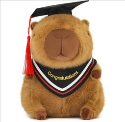 Graduation Kapibara Plush Toy 7.8' 👨🏻‍🎓🧾🔖