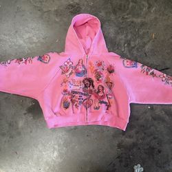 Pink Righteous Zipup Hoodie