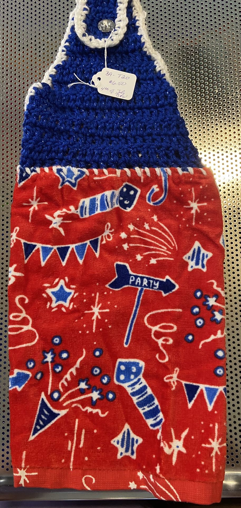 Hand Crocheted Towels Fourth Of July