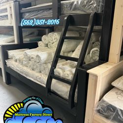 Twin/queen Bunk bed- BLACK