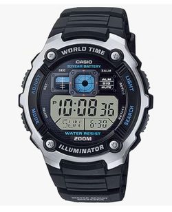 New In Box Casio World Time Watch - 10 Year Battery