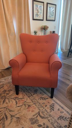BELLEZE Modern Wingback Accent Chair- Brick