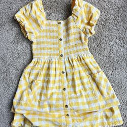 Girls Yellow Dress Size Xl 14- 16 Plus