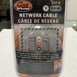 Geek Squad Network Cable 7” CAT-6 RJ-45 GS-7C6