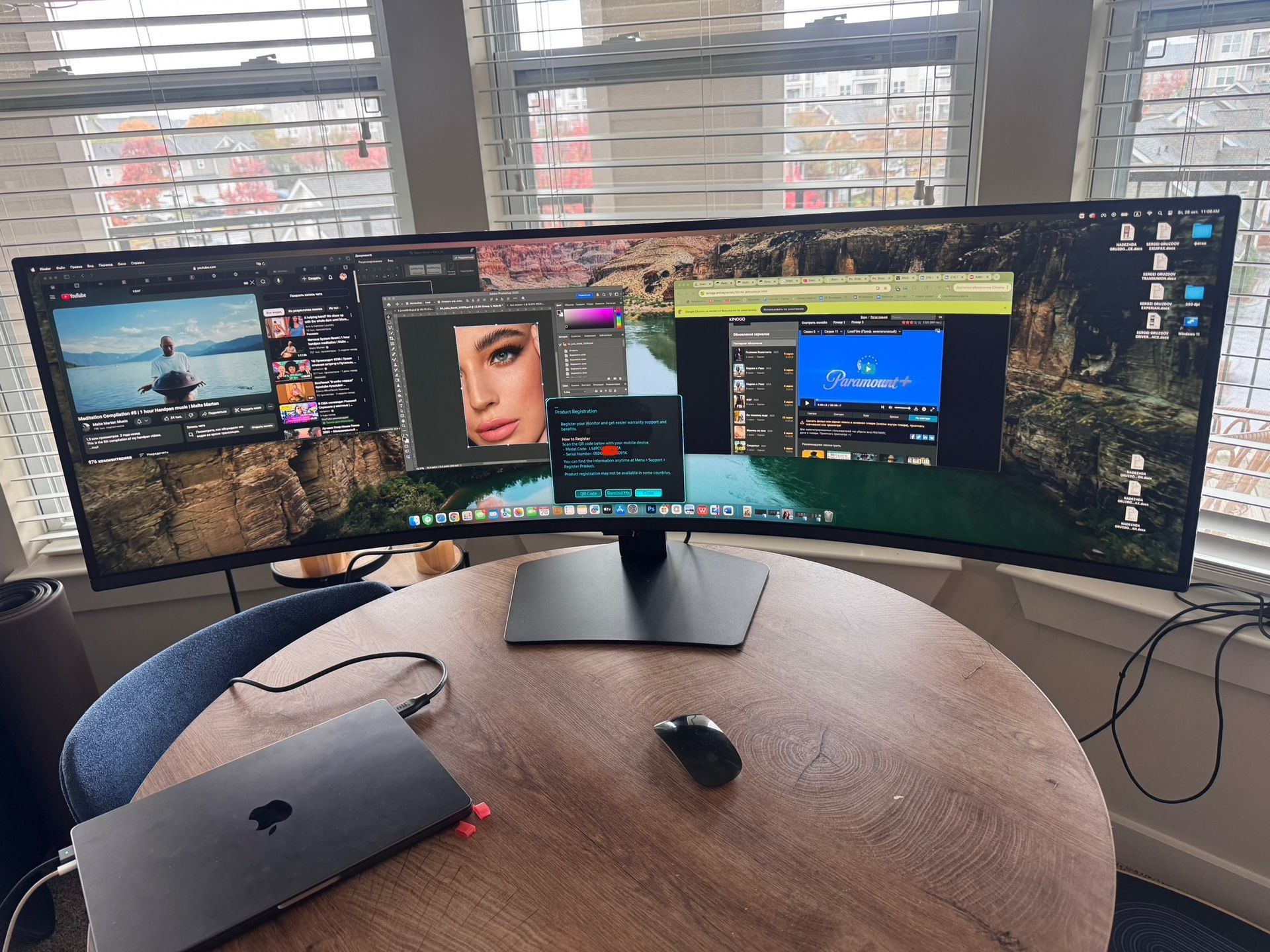 SAMSUNG 49” Odyssey G9 Series DQHD 1000R Curved Gaming Monitor, 1ms(GtG), VESA DisplayHDR 1000, 240H