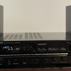 Denon DRA-425R AM/FM Stereo Receiver and KEF Q15 Coaxial Bookshelf Speakers