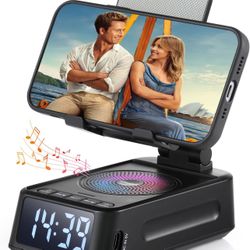 Cell Phone Stand with Bluetooth Speaker, Gifts for Men Women, Wireless Phone Holder for Desk Compatible with iPhone/Samsung Galaxy - Cool Gadget Birth
