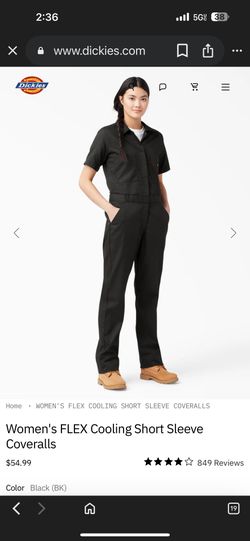 dickies black coverall womens size L brand new